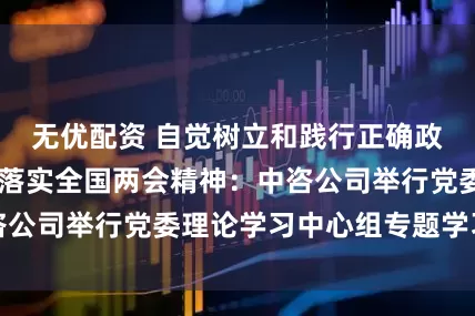无优配资 自觉树立和践行正确政绩观 深入贯彻落实全国两会精神：中咨公司举行党委理论学习中心组专题学习研讨